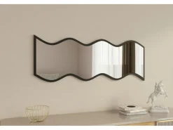Miroir en bois "Safi" 40 x 2,2 x 120 cm - Blanc