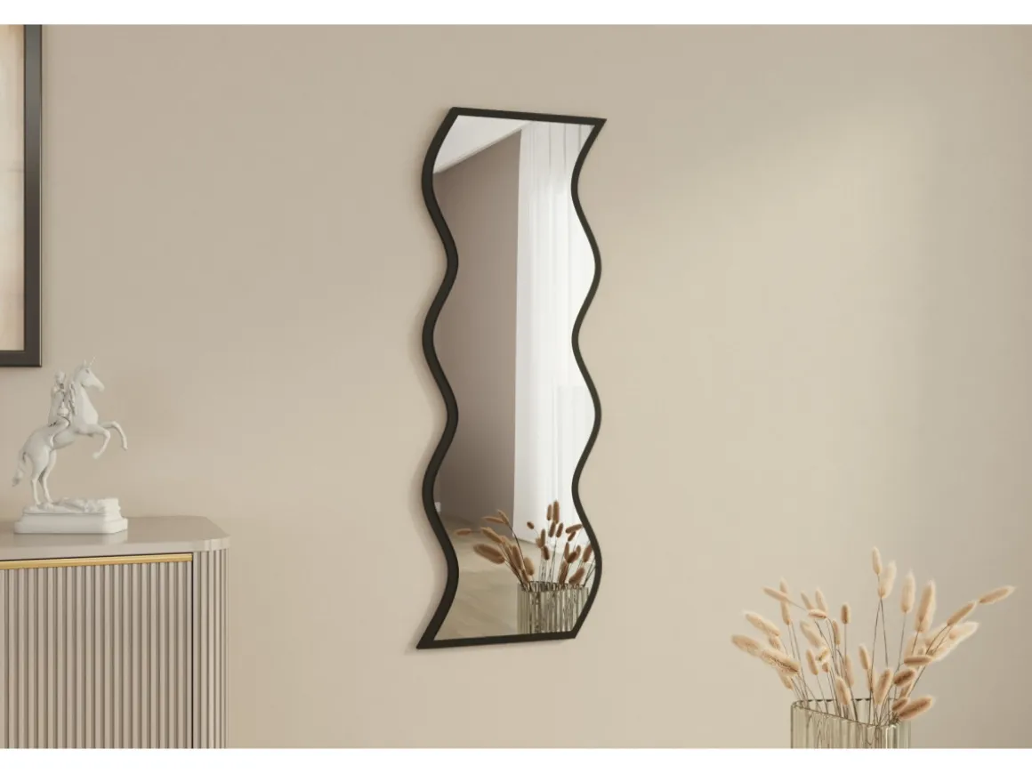 Miroir en bois "Safi" 40 x 2,2 x 120 cm - Blanc