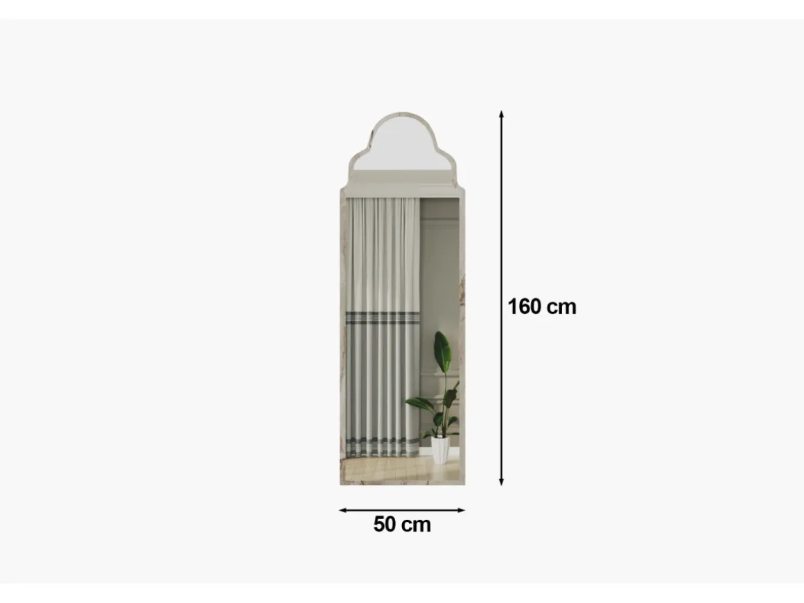 Miroir en bois "Sahmaran " - 50 x 160 cm - Beige