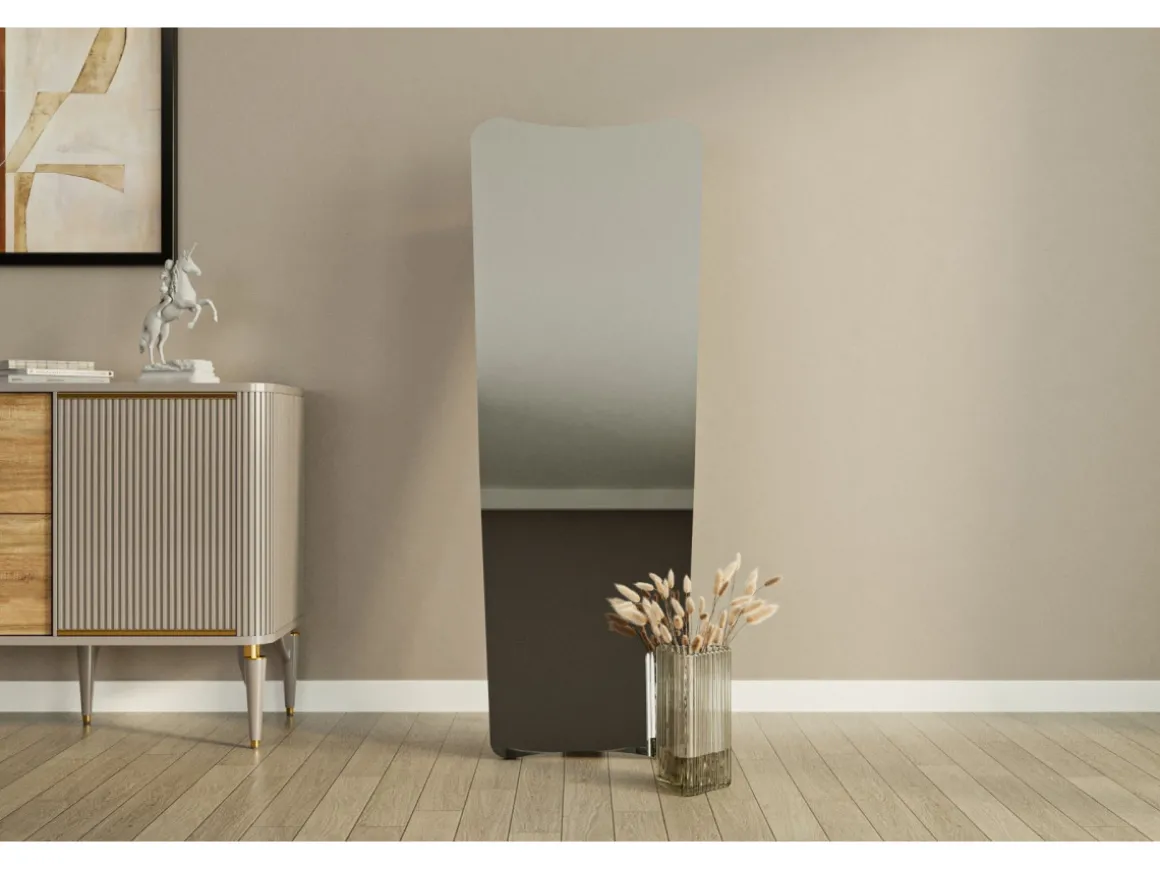 Miroir en bois "Vitros" - 55 x 150 cm - Noir