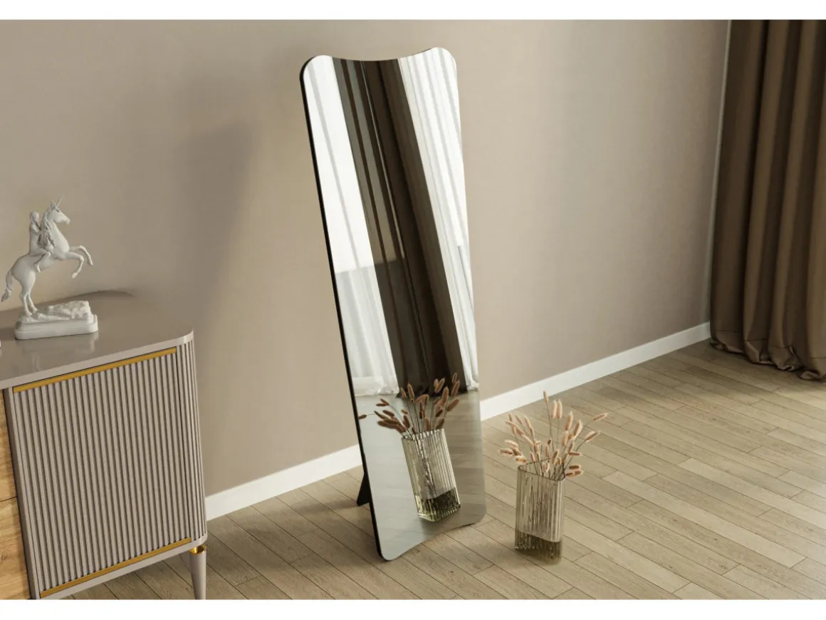 Miroir en bois "Vitros" - 55 x 150 cm - Noir
