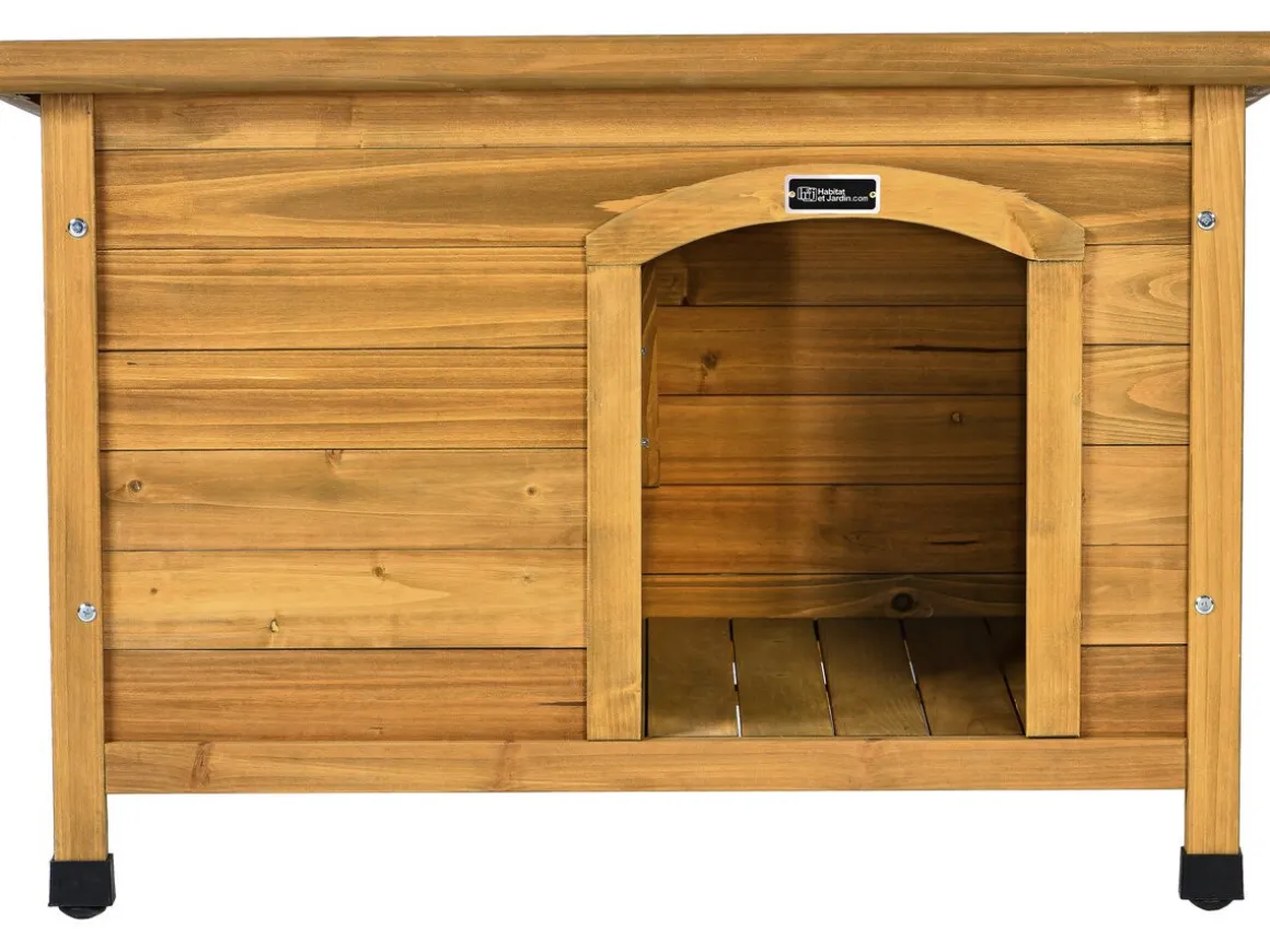 Niche pour chien en bois "Max" - 85 x 57 x 58 cm - Marron