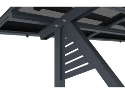 Ombrière Carport solaire avec panneaux photovoltaïques - 366 x 575 x 366 cm - Gris - 4,1 kW