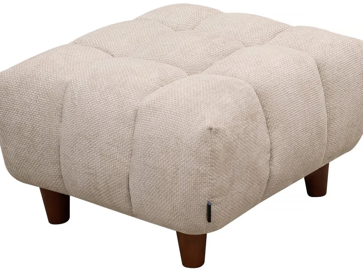 Ottoman pour canapé droit "Matignon" - 70 x 70 x 46 cm - Beige