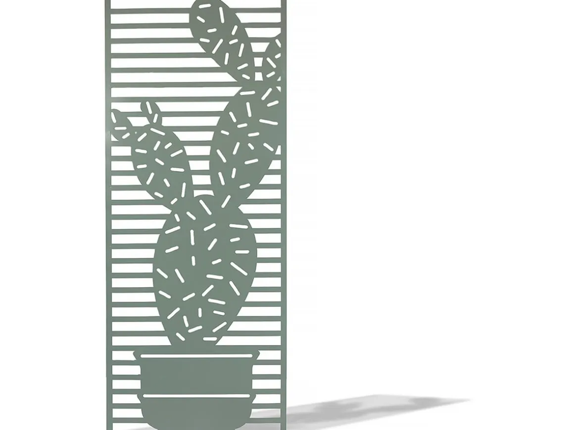 Panneau décoratif - " Cactus " - Lot de 4 - 0.60 x 1.50 m - Vert