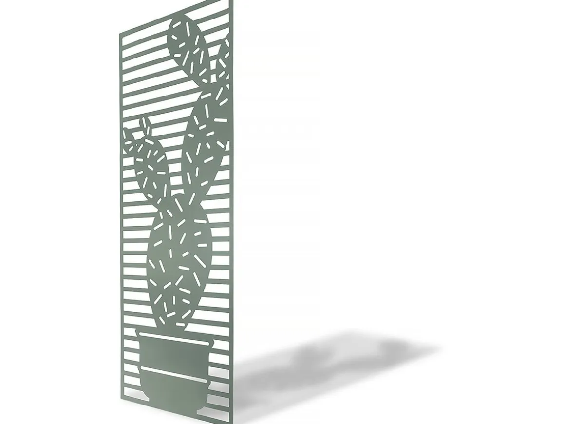 Panneau décoratif - " Cactus " - Lot de 4 - 0.60 x 1.50 m - Vert