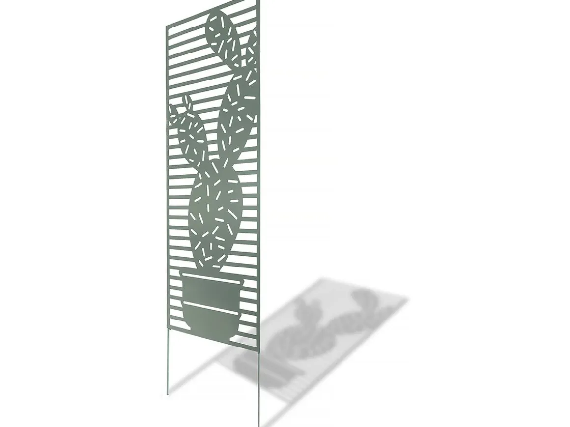 Panneau décoratif - " Cactus " - Lot de 4 - 0.60 x 1.50 m - Vert