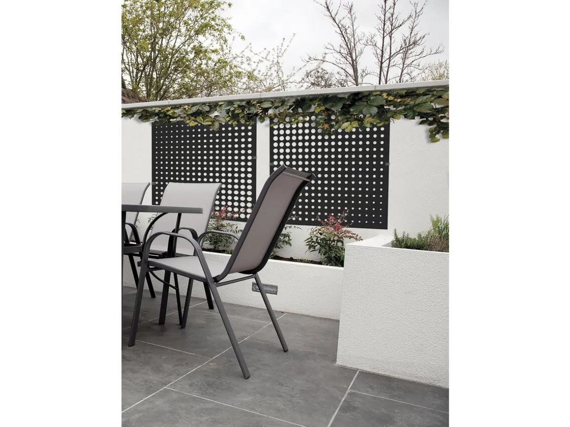 Panneau décoratif - " Moon " - Lot de 5 - 1.00 x 1.00 m - Gris