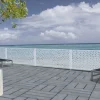 Panneau décoratif - " Mosaic " - Lot de 5 - 1.00 x 2.00 m - Blanc