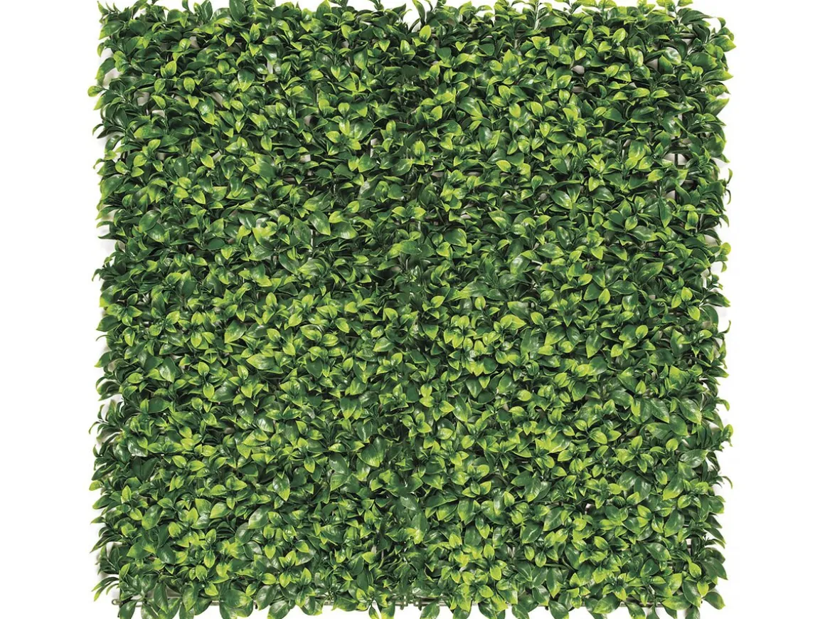 Panneau végétal - " Vertical Lauro " - Lot de 6 - 1.00 x 1.00 m - Vert