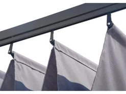 Pergola adossée avec toit rétractable - 3 x 3 m - Gris anthracite