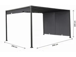 Pergola avec toit coulissant en métal