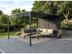 Pergola avec toit coulissant en métal