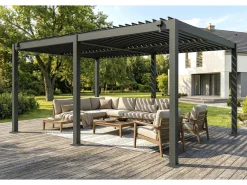 Pergola bioclimatique autoportante en aluminium