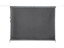 Pergola bioclimatique avec 2 stores en acier galvanisé "Howard" - 3 x 4 m - Gris