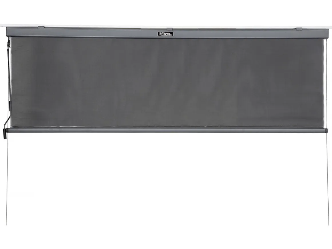 Pergola bioclimatique avec 2 stores en aluminium "Windsor" - 3 x 4 m - Gris