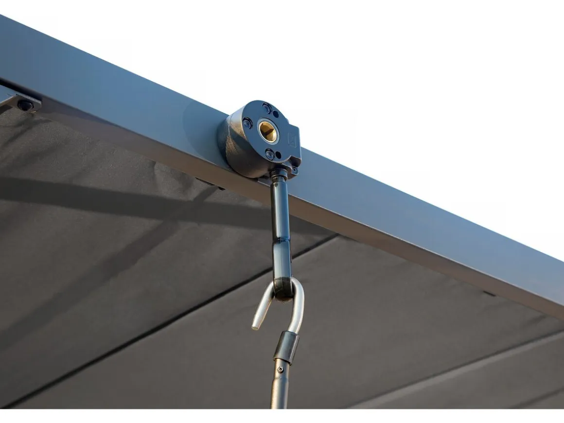 Pergola bioclimatique en tissu "Lodge" 3 x 4 m - Anthracite