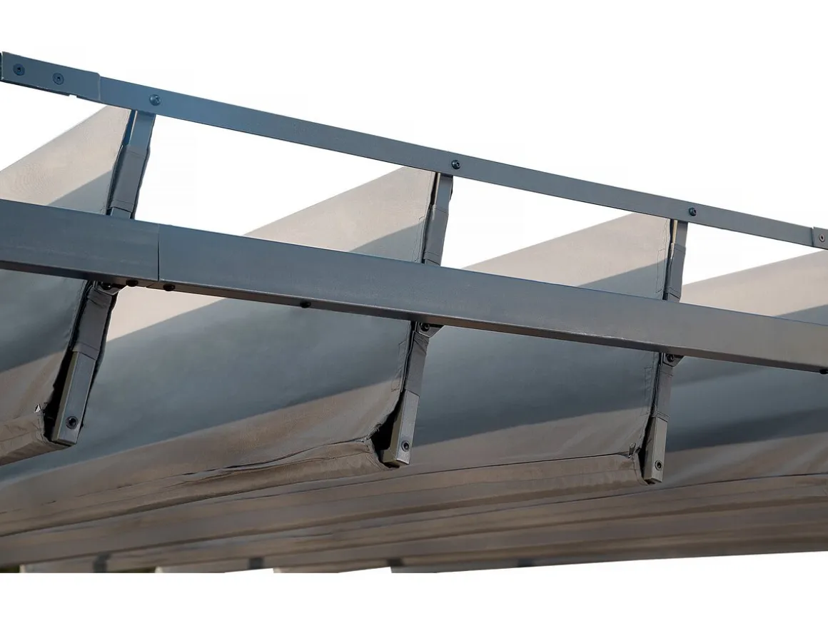 Pergola bioclimatique en tissu "Lodge" 3 x 4 m - Anthracite