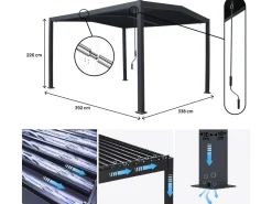 Pergola bioclimatique toit 2 pans 