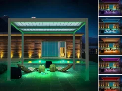Pergola bioclimatique "Windsor" - 3 x 4 m - Taupe