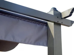 Pergola en aluminium avec toit rétractable - 3 x 4 m - Gris anthracite