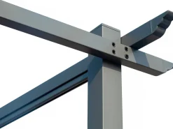 Pergola en métal avec toit rétractable - 3 x 4 m - Gris