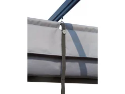 Pergola en métal avec toit rétractable - 3 x 4 m - Gris