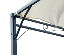 Pergola inclinée en métal - 3 x 2,5 m - Beige