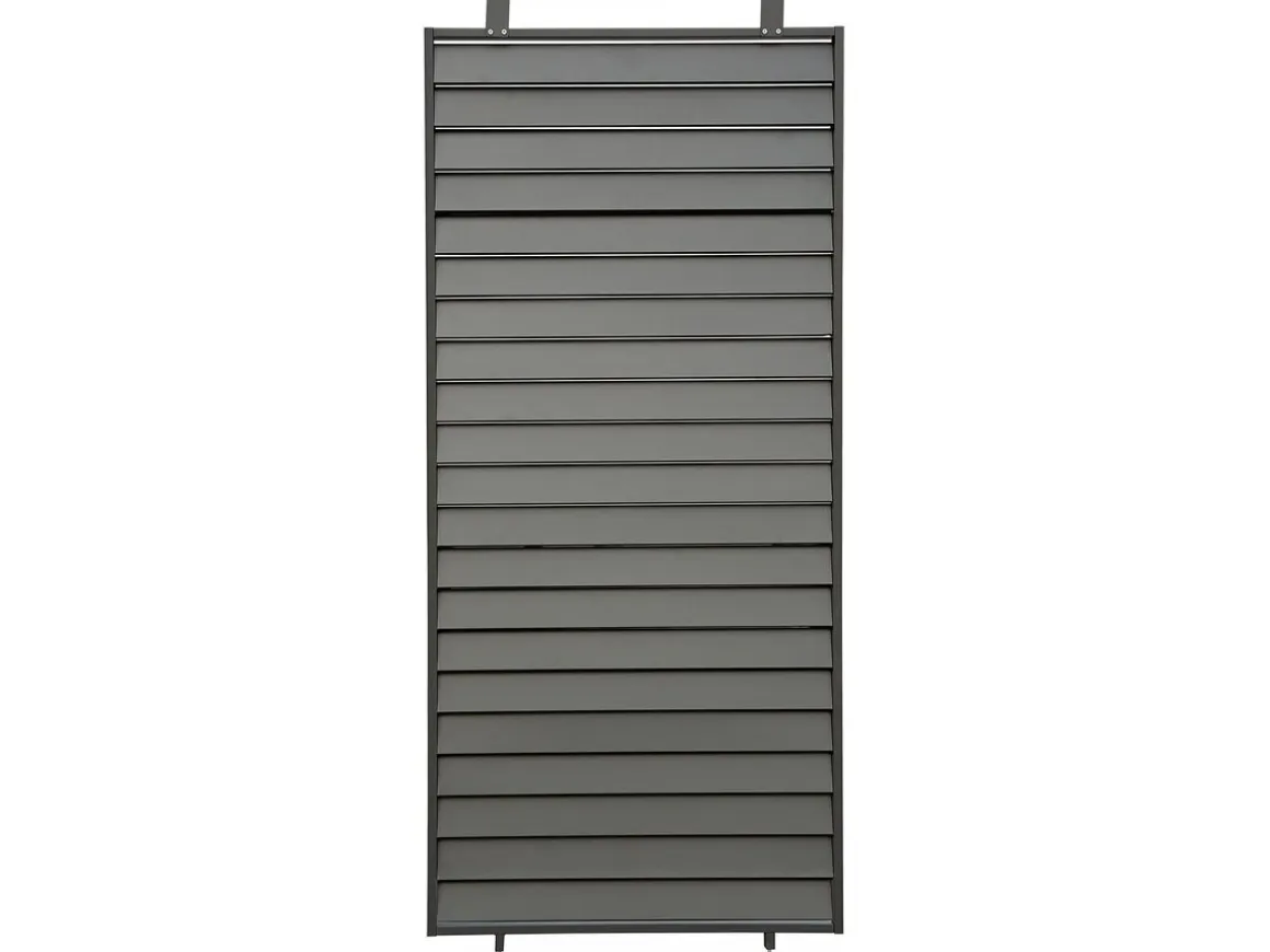 Persienne pour pergola bioclimatique en acier galvanisé "Clifford" - 92 x 4 x 208 cm - Gris