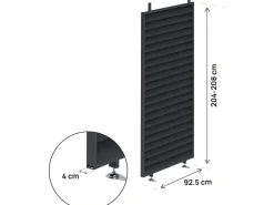 Persienne pour pergola bioclimatique en acier galvanisé
