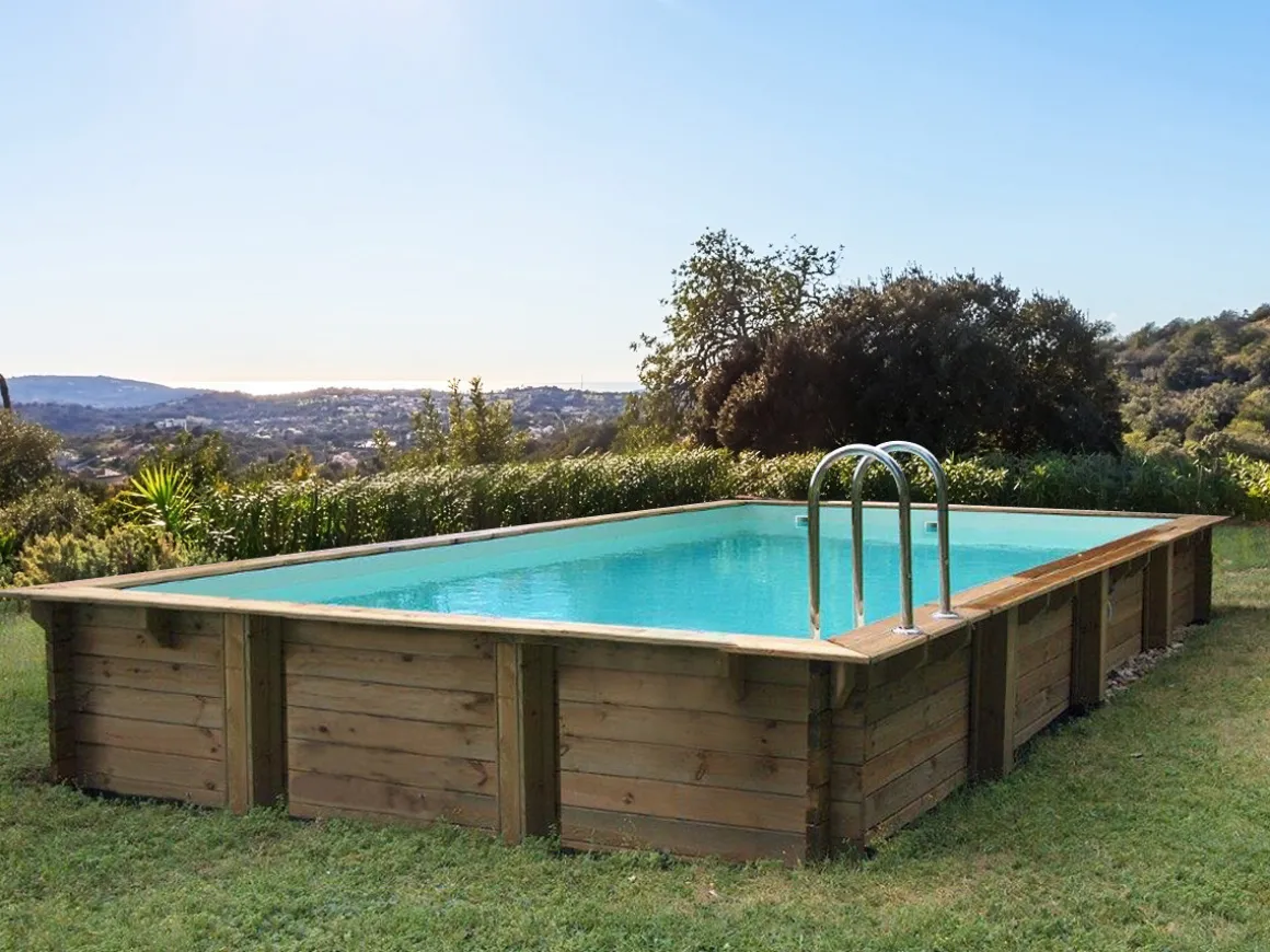 Piscine bois en kit rectangle "Kolanta " - 10.20 x 5.20 x 1.44 m