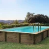 Piscine bois en kit rectangle " Murano " - 12.20 x 6.20 x 1.44 m