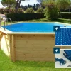 Piscine bois "Hawai" - 4.10 x 1.20 m + Bâche à bulles 180 + Bâche hiver 280 gr/m²
