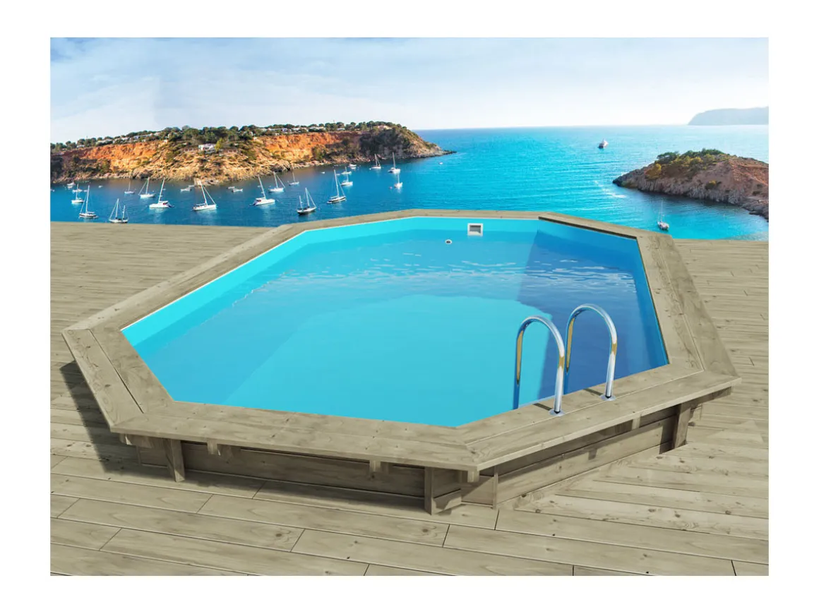 Piscine bois " Miami 120 " - 4.86 x 3.36 x 1.20 m