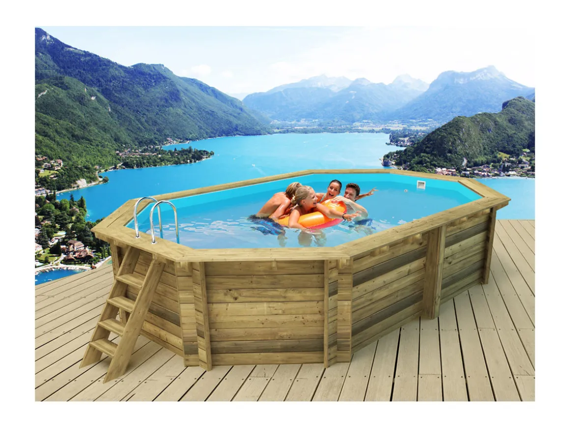 Piscine bois " Miami 145 " - 4.86 x 3.36 x 1.45 m