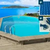 Piscine bois " Miami 120 " - 4.86 x 3.36 x 1.20 m + Bâche à bulles 180 µ + Bâche hiver 280 gr/m²