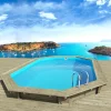 Piscine bois " Miami 120  " - 4.86 x 3.36 x 1.20 m + Pompe à chaleur  3.5 kw/h