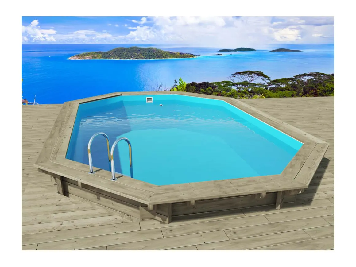 Piscine bois " Palma 145 " 7.57 x 4.07 x 1.44 m