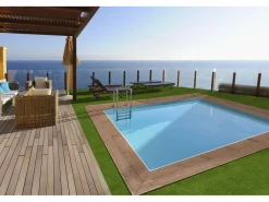 Piscine bois rectangle " Caimans 120  " - 4.10 x 3.00 x 1.24  m