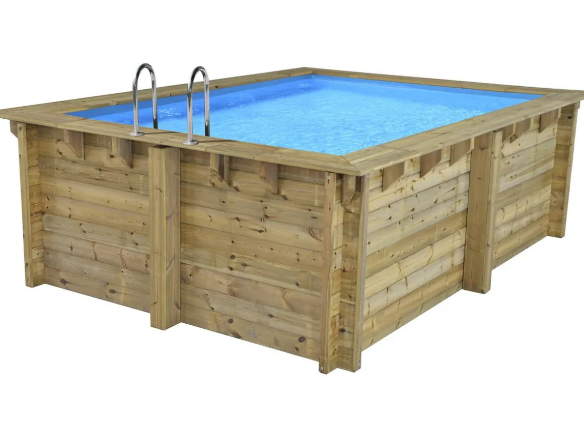 Piscine bois rectangle " Caimans 140 " - 4.10 x 3.00 x 1.39 m