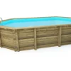 Piscine bois " Seychelles " - 4.00 x 3.00 x 1.30 m + Bâche à bulles 180 µ + Bâche hiver 280 gr/m²