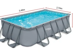 Piscine tubulaire LUDO 3 - 5.49 x 2.74 x 1.32 m - filtration à sable 5,1m3/H