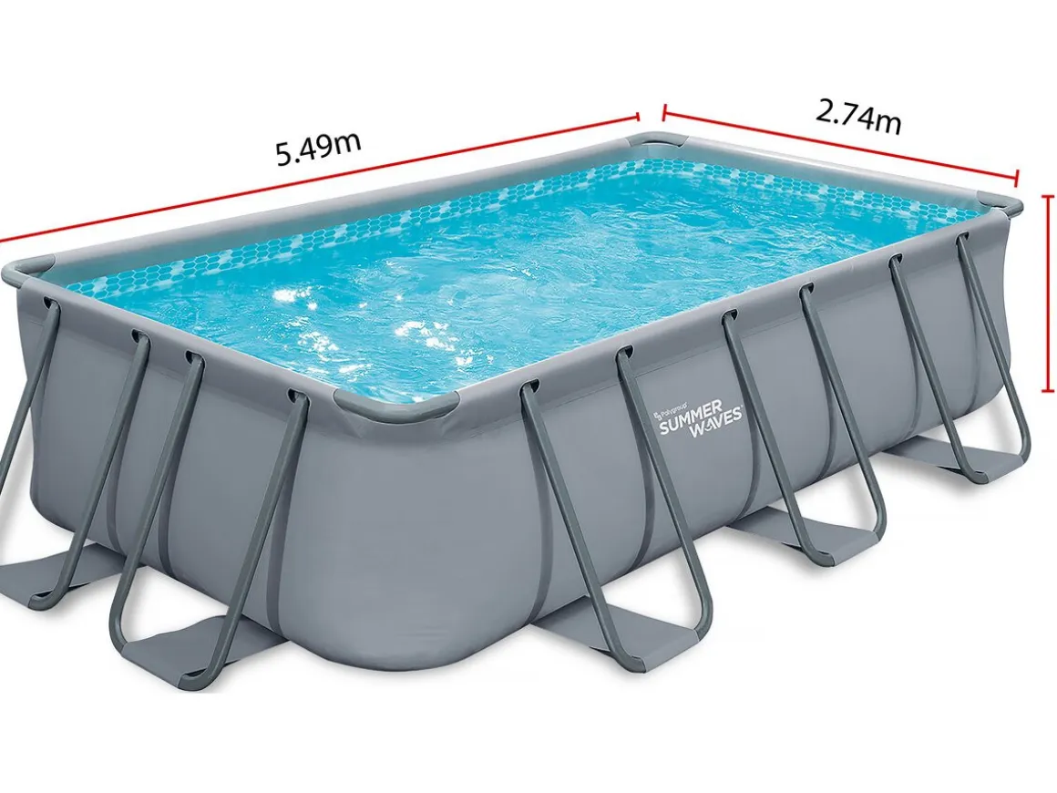 Piscine tubulaire LUDO 3 - 5.49 x 2.74 x 1.32 m - filtration à sable 5,1m3/H