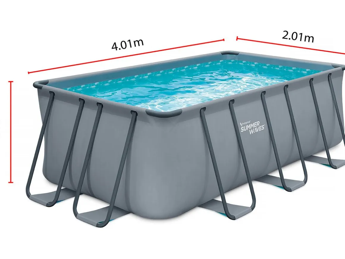 Piscine tubulaire "Ludo 2" - 4,01 x 2,01 x 1,22 m - Filtration 2,3 m3/h