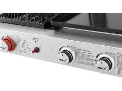 Plancha barbecue à gaz avec grille et plancha