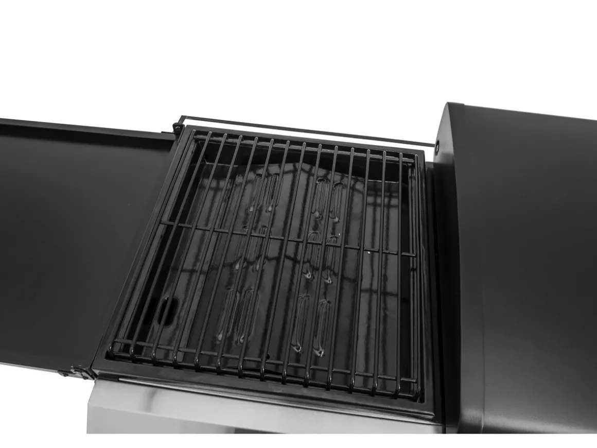 Plancha gaz avec couvercle "Rasio" - 7.5 KW - 3 brûleurs - Noir