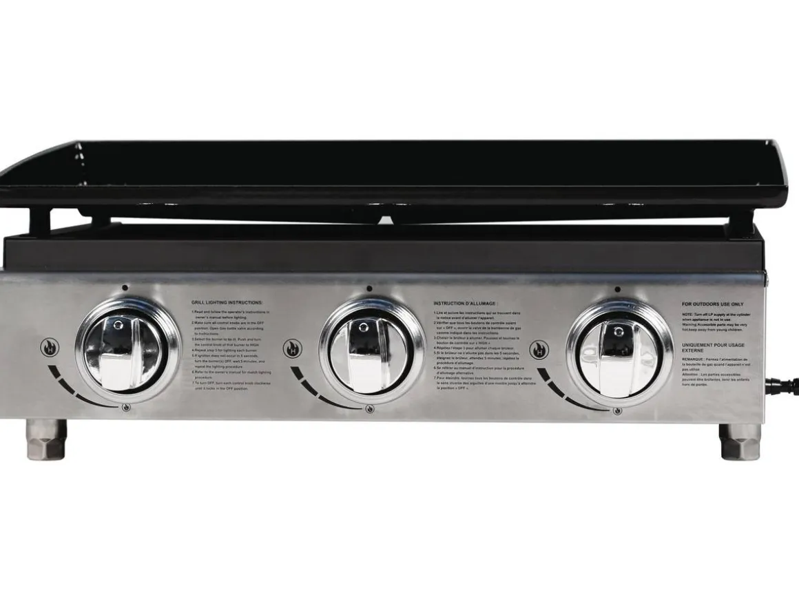 Plancha "Presto 3" - 3 Brûleurs - 7.5kW - Gris