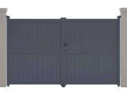 Portail aluminium "Maurice" - 299.5 x 180.9 cm - Gris
