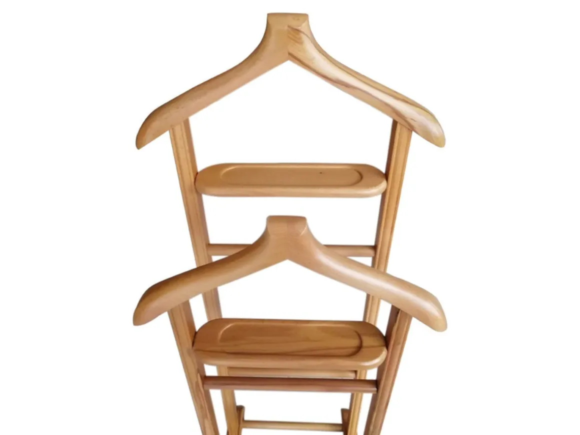 Portant à vêtement en bois "Beta" - 33 x 46 x 120 cm - Beige