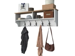 Porte-manteau en bois "Pino" - 120 x 22 x 37 cm - Blanc